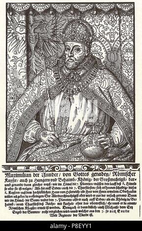 Portrait de l'empereur Maximilien II (1527-1576). Musée : collection privée. Banque D'Images