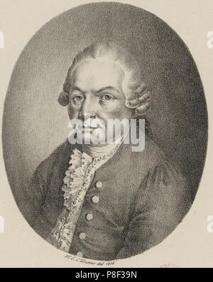 Portrait de Carl Philipp Emanuel Bach (1714-1788). Musée : collection privée. Banque D'Images