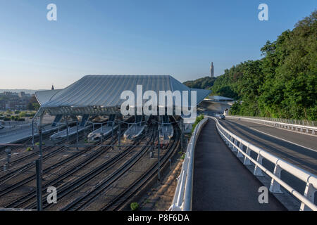 La gare de Liège Guillemins en Belgique, architecte Santiago Calatrava Banque D'Images