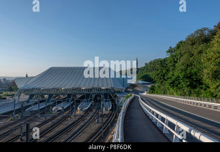 La gare de Liège Guillemins en Belgique, architecte Santiago Calatrava Banque D'Images