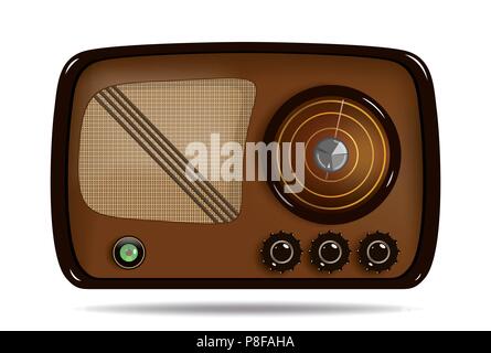 Vieille radio. Vector illustration d'un vieux récepteur radio Illustration de Vecteur