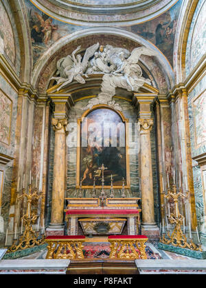 Chapelle de Saint François Caracciolo dans la Basilique de Saint Laurent à Lucine à Rome, Italie. Banque D'Images