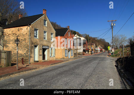 White Hall Tavern, situé sur Potomac Street à Harpers Ferry National Historical Park, WV, a servi comme un entrepôt, taverne et résidence privée Banque D'Images