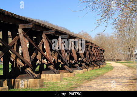 Le Winchester et Potomac Railroad, dont le chevalet passant par Harpers Ferry est photographié ici, est une forme importante de transport ferroviaire Banque D'Images