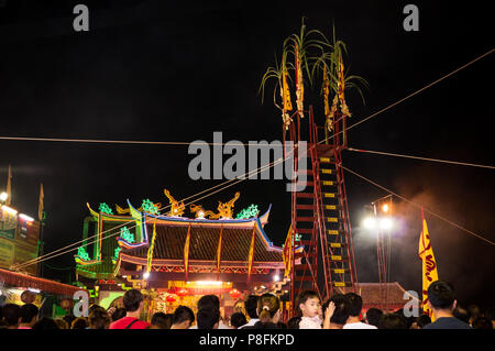 Le Festival Végétarien de Phuket est le plus grand et important d'événements annuels, qui attire des visiteurs de partout dans le monde. Banque D'Images