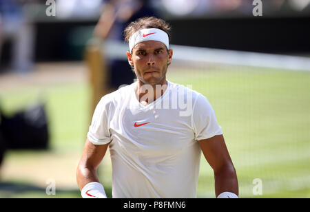 Rafael Nadal au jour 9 des championnats de Wimbledon à l'All England Lawn Tennis et croquet Club, Wimbledon. Banque D'Images