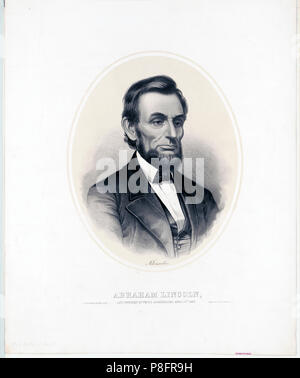 Abraham Lincoln, Président des Etats-Unis assassiné le 14 avril. 1865 Banque D'Images