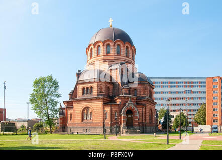 NARVA, ESTONIE - août 21, 2016 : Cathédrale de la résurrection du Christ. Église orthodoxe estonienne du Patriarcat de Moscou Banque D'Images