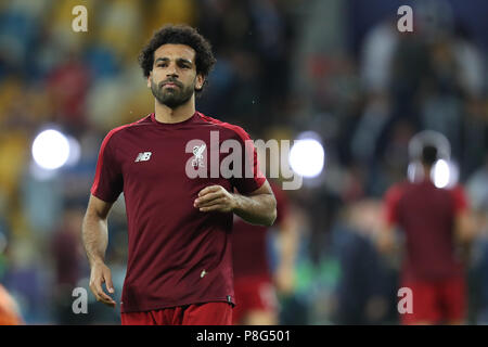 Kiev, UKRAINE - le 26 mai 2018 : Mohamed Salah portrait. Finale de la Ligue des Champions Real Madrid - Liverpool. Stade olympique NSC. Banque D'Images