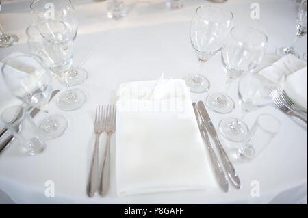 Set de table pour une partie de l'événement ou réception de mariage Banque D'Images