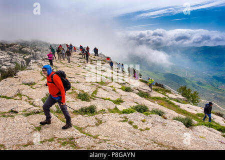 Torcal de Antequera, l'érosion des calcaires du Jurassique, travail sur la province de Málaga. Andalousie, Espagne du sud Europe Banque D'Images