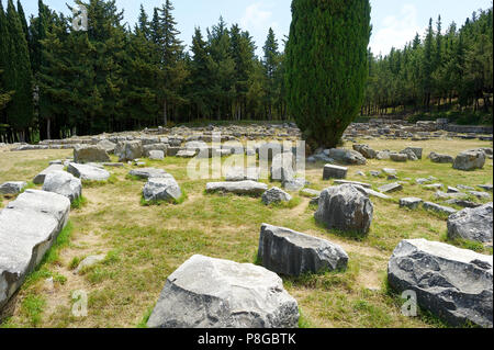 Les ruines historiques de l'Asclepieion sur l'Île Kos Banque D'Images