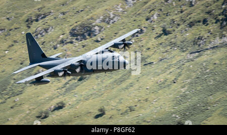 Un avion Hercules C-130 en passant par la boucle de Mach en juillet 2018 Banque D'Images