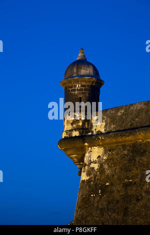 Guérite (garita), San Felipe del Morro Castle, Site Historique National de San Juan, San Juan, Puerto Rico Banque D'Images