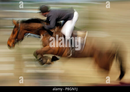 Neustadt (Dosse), Dynamics, le cheval et le cavalier au cours de cso Banque D'Images