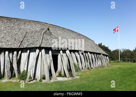 Maison Viking dans la ville de Hobro, Danemark Banque D'Images