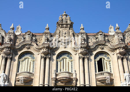 La Havane, Cuba - l'architecture de la ville. Grand théâtre célèbre bâtiment. La vieille ville de La Havane est un UNESCO World Heritage Site. Banque D'Images