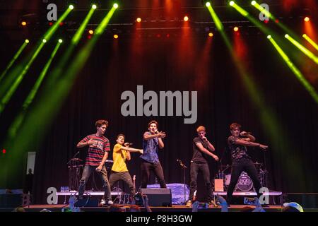 Milwaukee, Wisconsin, États-Unis. 30 Juin, 2018. MICHAEL CONOR, a appelé l'RAMOS, CHANCE PEREZ, BRADY TUTTON et SERGIO CALDERON de dans la vie réelle lors Summerfest Music Festival à Henry Maier Festival Park à Milwaukee, Wisconsin Crédit : Daniel DeSlover/ZUMA/Alamy Fil Live News Banque D'Images