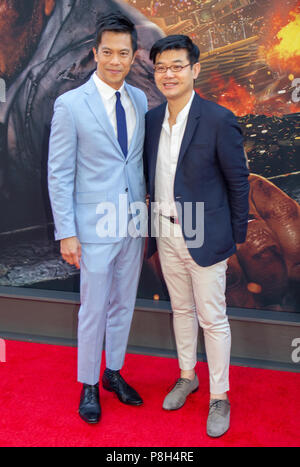 Acteur Byron Mann assiste à la première de "New York gratte-ciel" le 10 juillet 2018. Banque D'Images