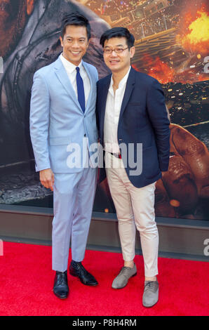 Acteur Byron Mann assiste à la première de "New York gratte-ciel" le 10 juillet 2018. Banque D'Images