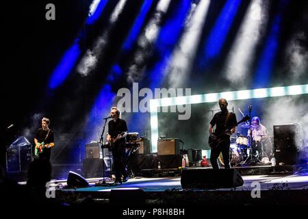 Brescia, Italie. 11 juillet, 2018. Gardone Riviera Brescia Italie 11 juillet 2018 Franz Ferdinand live au Anfiteatro del Vittoriale © Roberto Finizio / Alamy Live News Banque D'Images