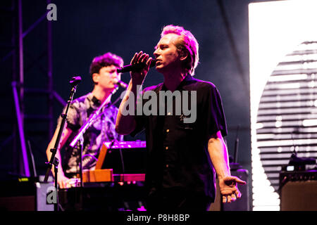 Brescia, Italie. 11 juillet, 2018. Gardone Riviera Brescia Italie 11 juillet 2018 Franz Ferdinand live au Anfiteatro del Vittoriale © Roberto Finizio / Alamy Live News Banque D'Images