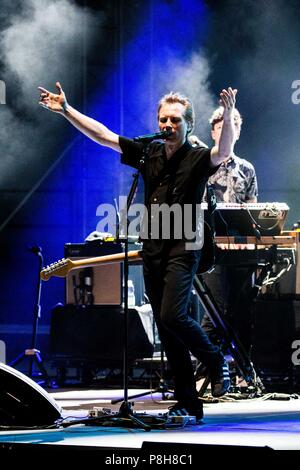 Brescia, Italie. 11 juillet, 2018. Gardone Riviera Brescia Italie 11 juillet 2018 Franz Ferdinand live au Anfiteatro del Vittoriale © Roberto Finizio / Alamy Live News Banque D'Images