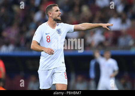 Moscou, Russie. 11 juillet, 2018. Jordan Henderson (Angleterre) . GES/football/Coupe du Monde 2018 Russie : Demi-finales : Croatie - Angleterre, 11.07.2018/GES/soccer/football Worldcup 2018 Russie : demi-finale : la Croatie contre l'Angleterre, Moscou, le 11 juillet 2018 | Le monde d'utilisation : dpa Crédit/Alamy Live News Banque D'Images