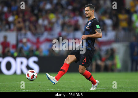 Moscou, Russie. 11 juillet, 2018. Dejan Lovren (Croatie). GES/football/Coupe du Monde 2018 Russie : demi-finale : Croatie - Angleterre, 11.07.2018/GES/soccer/football Worldcup 2018 Russie : demi-finale : la Croatie contre l'Angleterre, Moscou, le 11 juillet 2018 | Le monde d'utilisation : dpa Crédit/Alamy Live News Banque D'Images