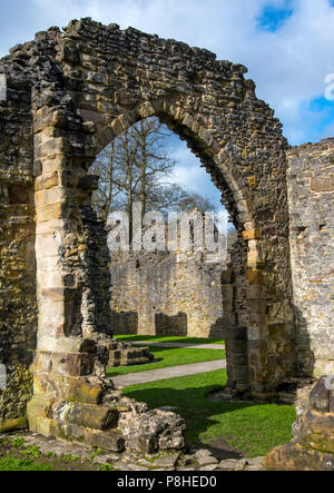 Ruines du Prieuré Prieuré, Parc, Dudley, West Midlands, England, Europe Banque D'Images