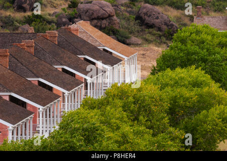 Lieu historique national du fort Davis, une unité du National Park Service, dans le sud-ouest du Texas. Fort Davis était un poste militaire frontalier. Banque D'Images