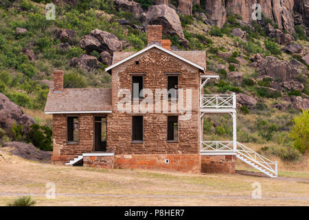 Lieu historique national du fort Davis, une unité du National Park Service, dans le sud-ouest du Texas. Fort Davis était un poste militaire frontalier. Banque D'Images
