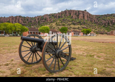 Lieu historique national du fort Davis, une unité du National Park Service, dans le sud-ouest du Texas. Fort Davis était un poste militaire frontalier. Banque D'Images