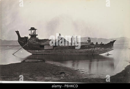 Vue d'un faisceau d'une laung-zat ou bateau de paddy, photo de J. Jackson. Banque D'Images