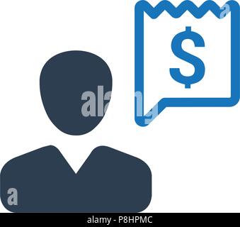 Icône facture payée Illustration de Vecteur