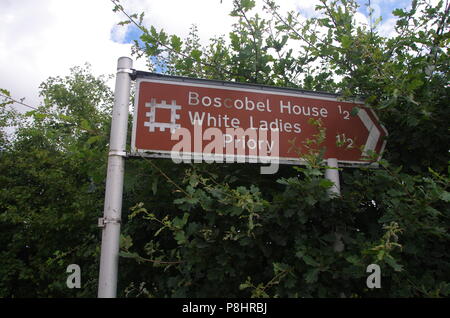 Dames Blanches prieuré et Boscobel house. La façon dont la Grande-Bretagne. John O' Groats (Duncansby Head) aux terres fin. Fin Fin de sentier. L'Angleterre. UK Banque D'Images