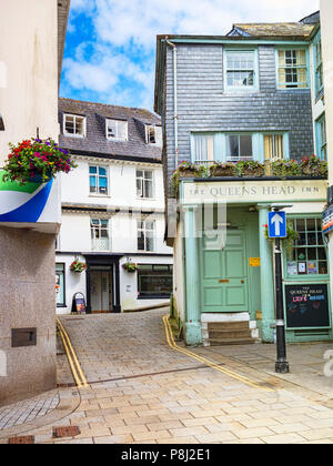 11 Juin 2018 : St Austell, Cornwall, UK - The Queen's Head hotel à North Street. Banque D'Images