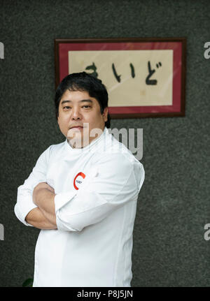 Mitsuharu Tsumura dans Maido, restaurant, Miraflores, Lima, Pérou Banque D'Images