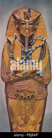 "L'or de pharaon mort cercueil', c1935. Artiste : Inconnu. Banque D'Images