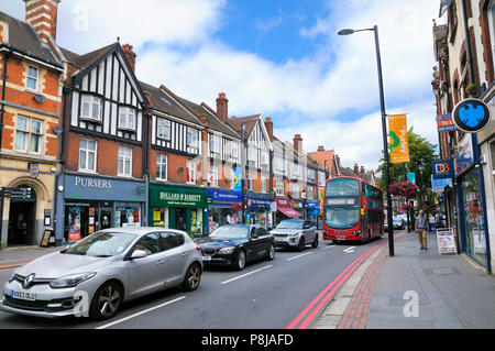 Purley High Street, Surrey, London Borough of London, Greater London, England, UK Banque D'Images