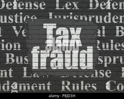 Concept : La loi sur la fraude fiscale wall background Banque D'Images