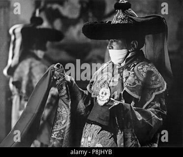 Un Bouddhiste Tibétain CHAM DANCER au monastère de Tikse - LADAKH, INDE Banque D'Images