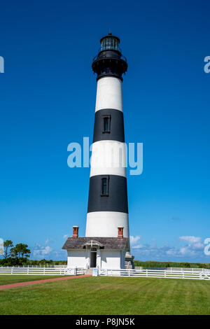 L'actuelle Bodie Island Lighthouse est le troisième qui s'est levé à la proximité de Bodie Island sur les Outer Banks de Caroline du Nord. USA Banque D'Images