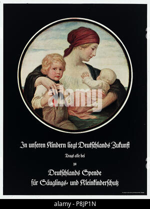 Circa 1917 591 Ludwig von Zumbusch, Plakat Deutschlands Spende für Säuglings- und Kleinkinderschutz, Graphische Kunstanstalten F. Bruckmann AG, Munich Banque D'Images