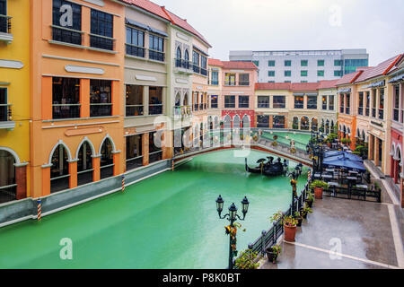 Grand Canal Venise Shopping Mall, à Manille, Philippines Banque D'Images