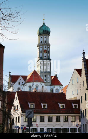 L'abbaye de Saint Ulrich et de Saint Afra (16e siècle) de la vieille ville d'Augsbourg, Bavière, Allemagne Banque D'Images