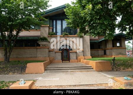 Ce bel exemple de Frank Lloyd Wright l'architecture de style des prairies a été commandé par la riche veuve, Susan Lawrence Dana en 1902 et est l'un des principaux t Banque D'Images