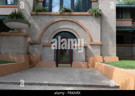 Ce bel exemple de Frank Lloyd Wright l'architecture de style des prairies a été commandé par la riche veuve, Susan Lawrence Dana en 1902 et est l'un des principaux t Banque D'Images