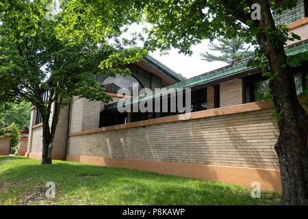 Ce bel exemple de Frank Lloyd Wright l'architecture de style des prairies a été commandé par la riche veuve, Susan Lawrence Dana en 1902 et est l'un des principaux t Banque D'Images