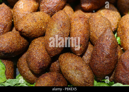 Kibbee galettes, un meatball moyen-orientale Banque D'Images